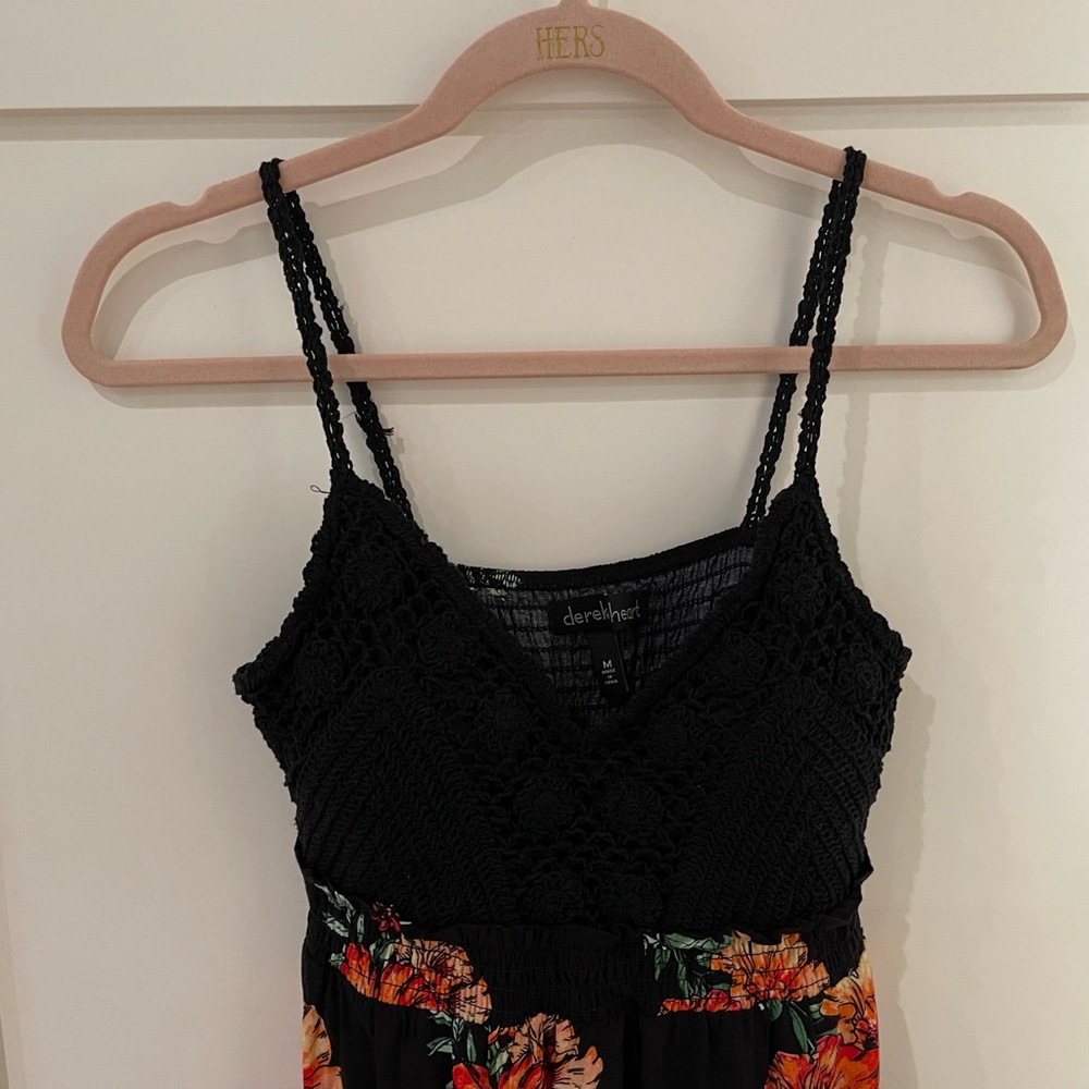 Black Floral Summer Dress - NWOT - Medium - Picture 3 of 5